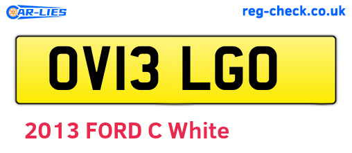 OV13LGO are the vehicle registration plates.