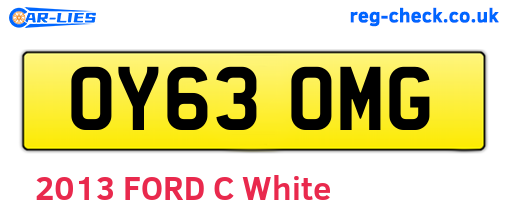 OY63OMG are the vehicle registration plates.