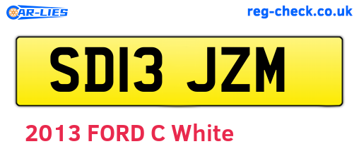 SD13JZM are the vehicle registration plates.