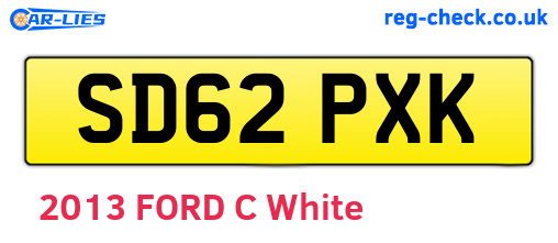 SD62PXK are the vehicle registration plates.