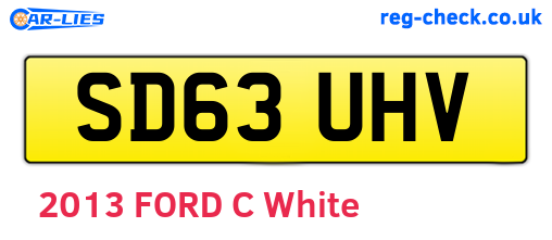 SD63UHV are the vehicle registration plates.