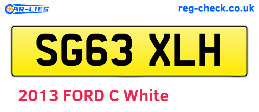 SG63XLH are the vehicle registration plates.