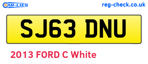 SJ63DNU are the vehicle registration plates.