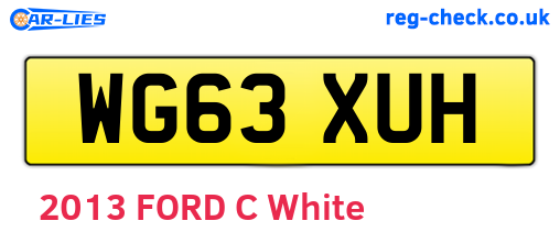 WG63XUH are the vehicle registration plates.