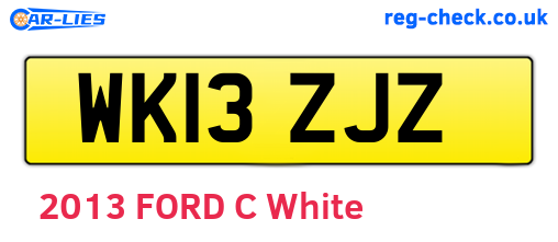 WK13ZJZ are the vehicle registration plates.