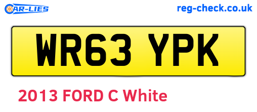 WR63YPK are the vehicle registration plates.