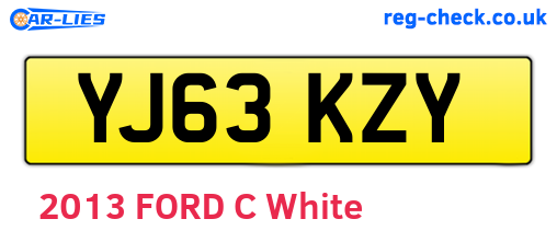YJ63KZY are the vehicle registration plates.