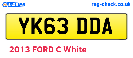 YK63DDA are the vehicle registration plates.