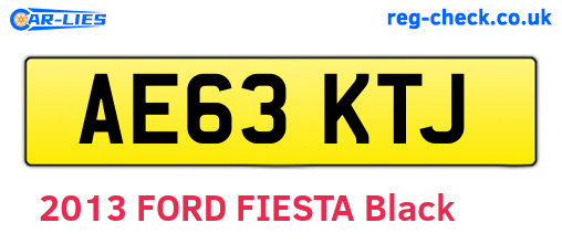 AE63KTJ are the vehicle registration plates.