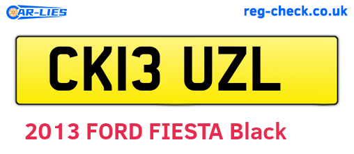 CK13UZL are the vehicle registration plates.