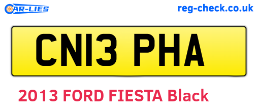 CN13PHA are the vehicle registration plates.