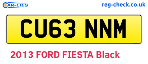 CU63NNM are the vehicle registration plates.