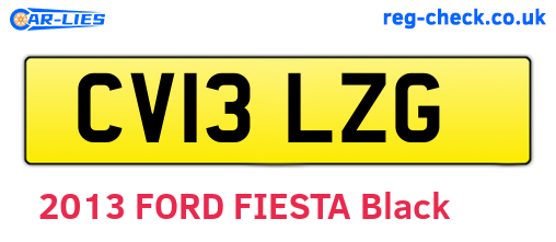 CV13LZG are the vehicle registration plates.
