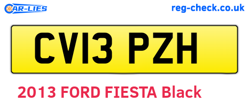 CV13PZH are the vehicle registration plates.