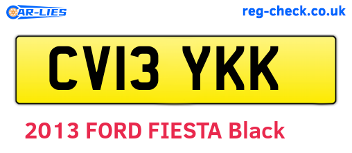 CV13YKK are the vehicle registration plates.