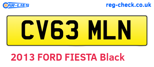 CV63MLN are the vehicle registration plates.