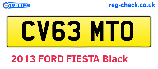 CV63MTO are the vehicle registration plates.