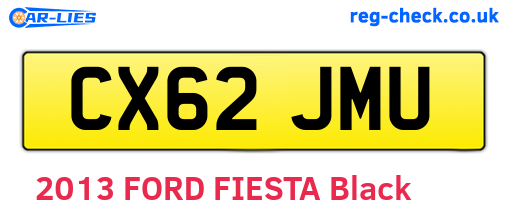 CX62JMU are the vehicle registration plates.