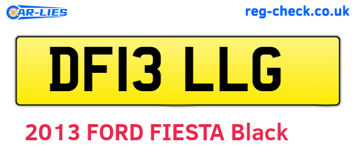 DF13LLG are the vehicle registration plates.