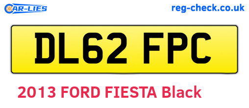 DL62FPC are the vehicle registration plates.