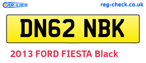 DN62NBK are the vehicle registration plates.