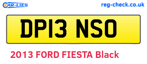 DP13NSO are the vehicle registration plates.