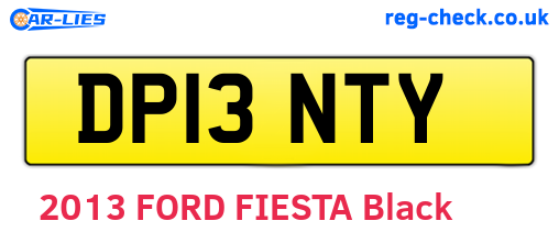 DP13NTY are the vehicle registration plates.