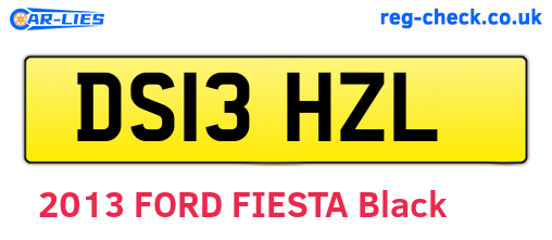 DS13HZL are the vehicle registration plates.