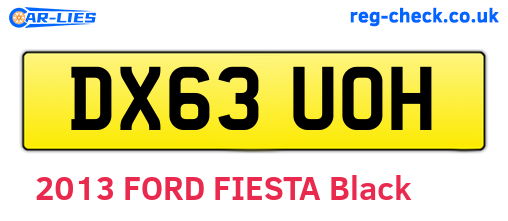 DX63UOH are the vehicle registration plates.