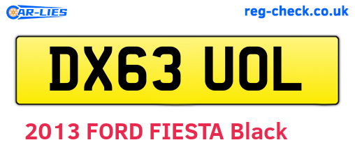 DX63UOL are the vehicle registration plates.