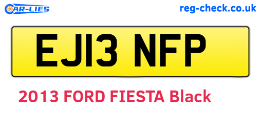 EJ13NFP are the vehicle registration plates.