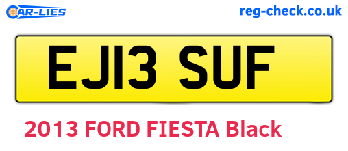EJ13SUF are the vehicle registration plates.