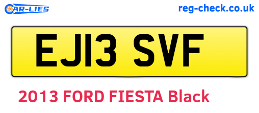 EJ13SVF are the vehicle registration plates.