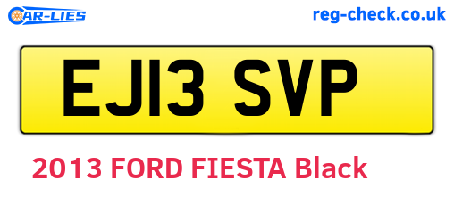 EJ13SVP are the vehicle registration plates.
