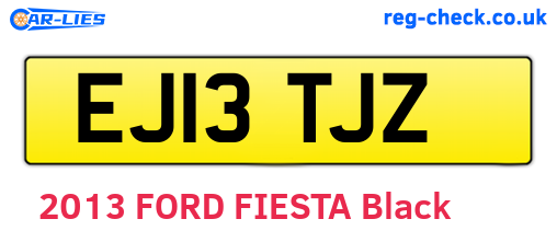 EJ13TJZ are the vehicle registration plates.