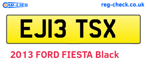 EJ13TSX are the vehicle registration plates.