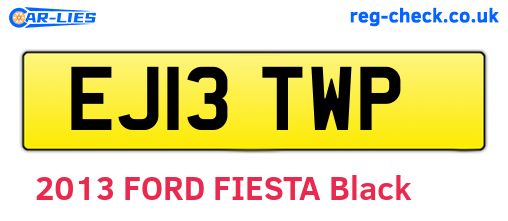 EJ13TWP are the vehicle registration plates.