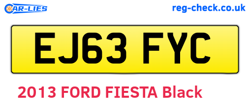 EJ63FYC are the vehicle registration plates.