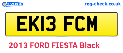 EK13FCM are the vehicle registration plates.