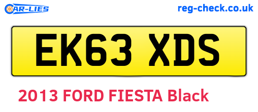 EK63XDS are the vehicle registration plates.