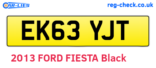 EK63YJT are the vehicle registration plates.