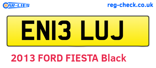 EN13LUJ are the vehicle registration plates.