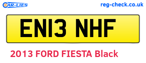 EN13NHF are the vehicle registration plates.