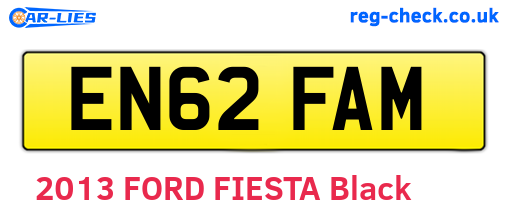 EN62FAM are the vehicle registration plates.