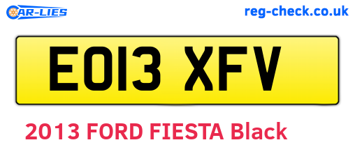 EO13XFV are the vehicle registration plates.