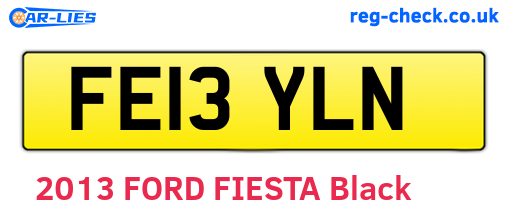 FE13YLN are the vehicle registration plates.