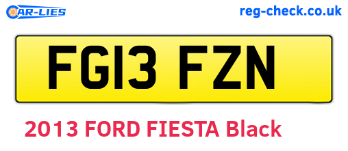 FG13FZN are the vehicle registration plates.