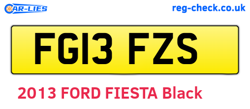 FG13FZS are the vehicle registration plates.