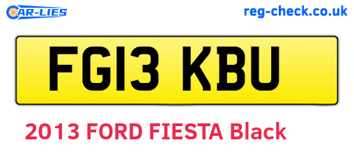 FG13KBU are the vehicle registration plates.