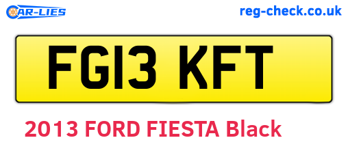 FG13KFT are the vehicle registration plates.